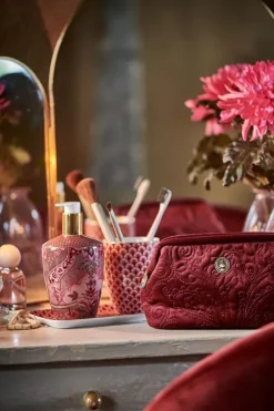 Kosmetiktasche|Pip Studio Kosmetiktasche Klein Samt Quiltey Days Rot
