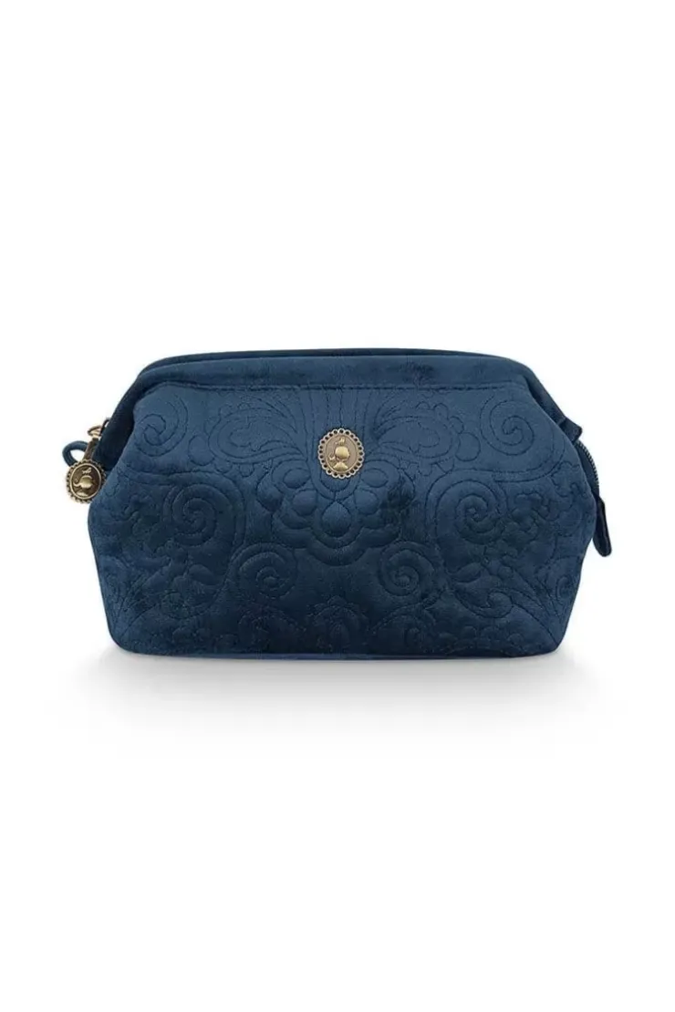 Kosmetiktasche|Pip Studio Kosmetiktasche Klein Samt Quiltey Days Blau
