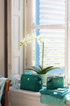 Kosmetiktasche|Pip Studio Kosmetiktasche Klein Samt Quiltey Days Grun