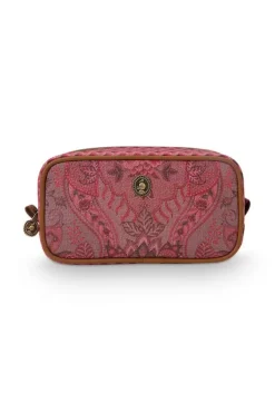 Kosmetiktasche|Pip Studio Kosmetiktasche Rechteckig Klein Kyoto Festival Dunkel Rosa
