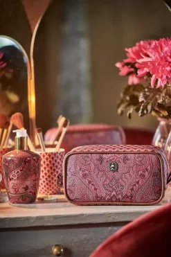 Kosmetiktasche|Pip Studio Kosmetiktasche Rechteckig Klein Kyoto Festival Dunkel Rosa