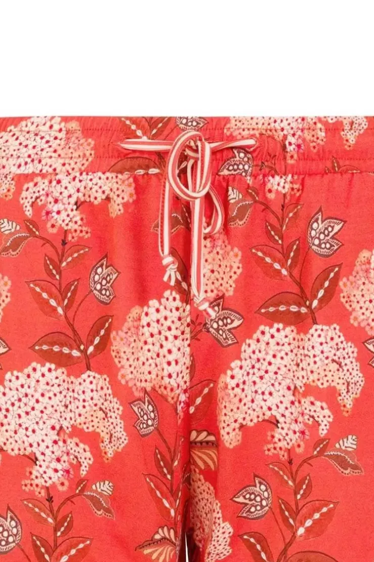 Shorts|Pip Studio Kurze Hose Flora Firenze Koralle Rot