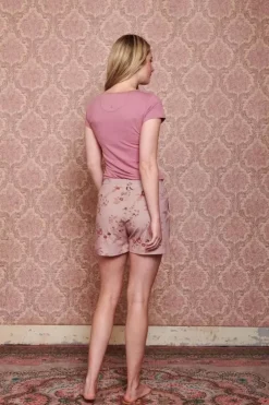 Shorts|Pip Studio Kurze Hose Kawai Flower Hell Rosa