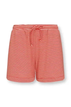 Shorts|Pip Studio Kurze Hose Little Sumo Stripe Koralle Rot