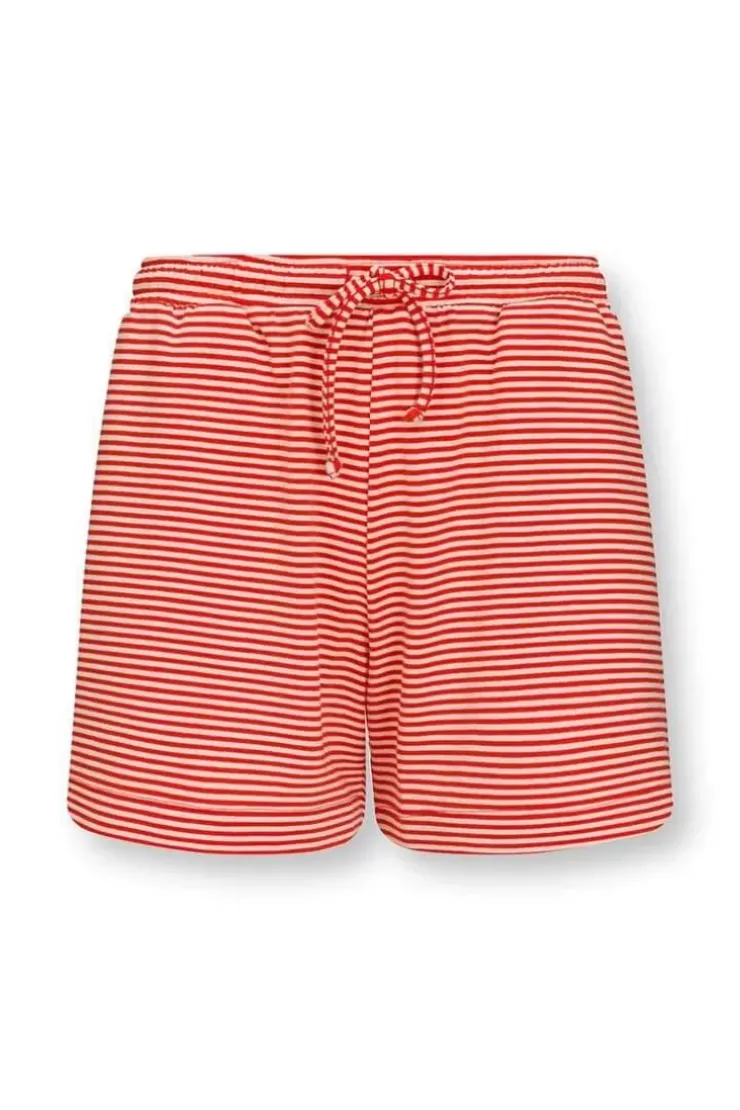 Shorts|Pip Studio Kurze Hose Little Sumo Stripe Koralle Rot