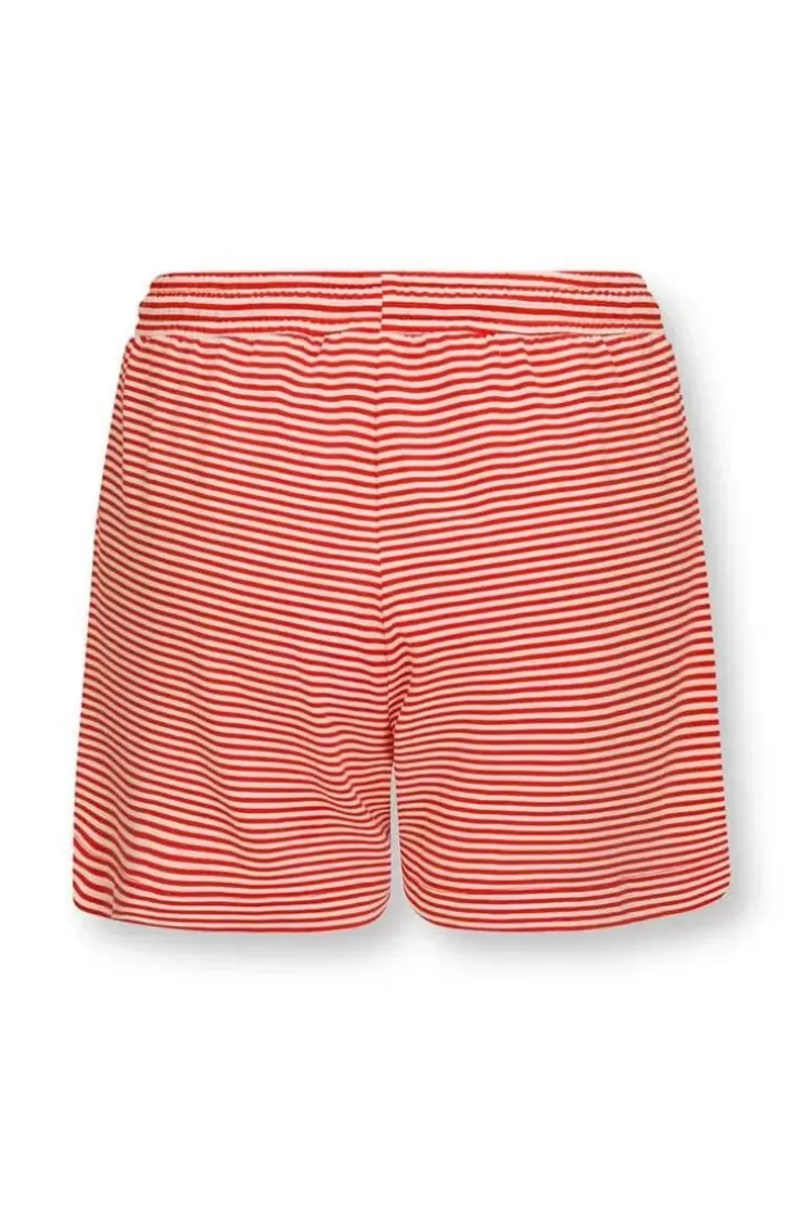 Shorts|Pip Studio Kurze Hose Little Sumo Stripe Koralle Rot