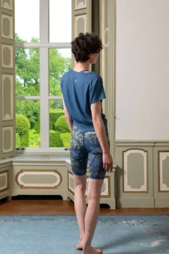 Sporthose|Pip Studio Kurze Sporthose Japanese Garden Blau