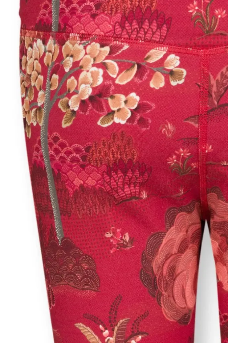 Sporthose|Pip Studio Kurze Sporthose Japanese Garden Rot