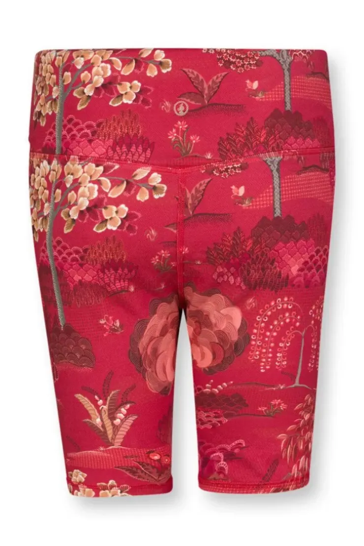Sporthose|Pip Studio Kurze Sporthose Japanese Garden Rot