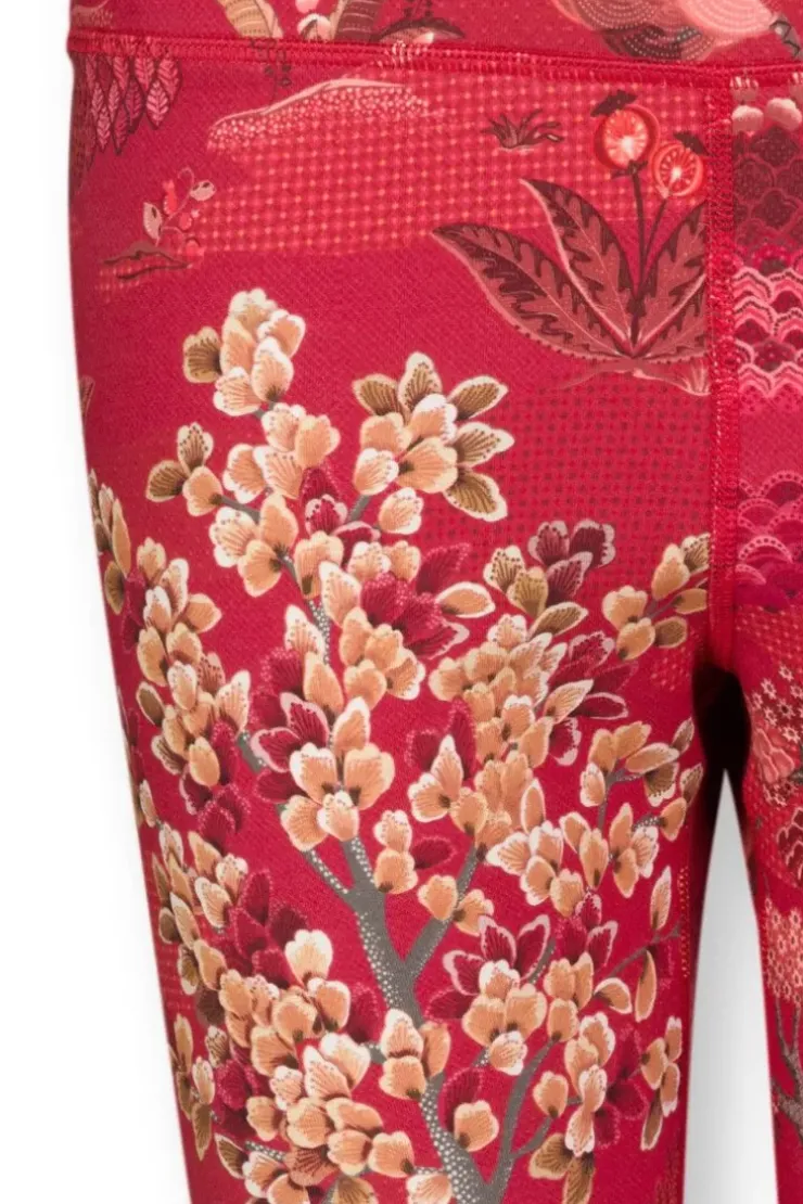 Sporthose|Pip Studio Kurze Sporthose Japanese Garden Rot