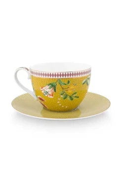 Tasse & Untertasse|Pip Studio La Majorelle Cappuccino Tasse & Untertasse Gelb