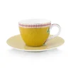Tasse & Untertasse|Pip Studio La Majorelle Espresso Tasse & Untertasse Gelb