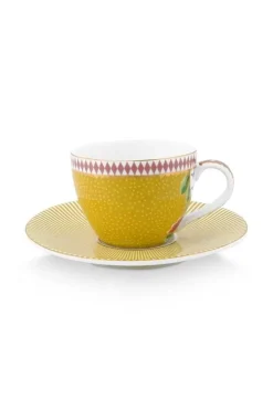 Tasse & Untertasse|Pip Studio La Majorelle Espresso Tasse & Untertasse Gelb