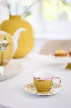 Tasse & Untertasse|Pip Studio La Majorelle Espresso Tasse & Untertasse Gelb