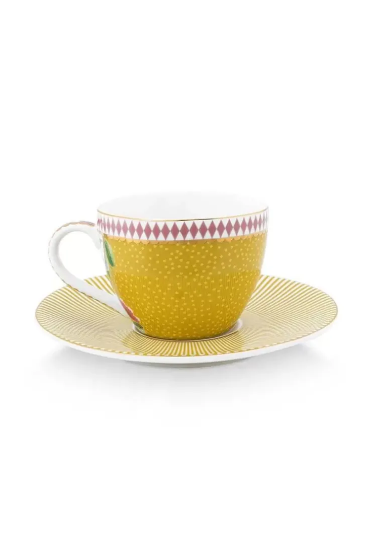 Tasse & Untertasse|Pip Studio La Majorelle Espresso Tasse & Untertasse Gelb