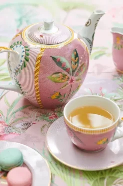 Cappuccino Tasse|Pip Studio La Majorelle Set/2 Cappuccino Tassen & Undertassen Rosa