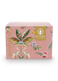 Cappuccino Tasse|Pip Studio La Majorelle Set/2 Cappuccino Tassen & Undertassen Rosa