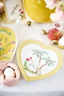 Porzellan Sets|Pip Studio La Majorelle Set/2 Herz Form Teller Gelb