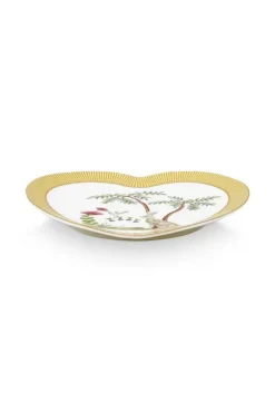Porzellan Sets|Pip Studio La Majorelle Set/2 Herz Form Teller Gelb