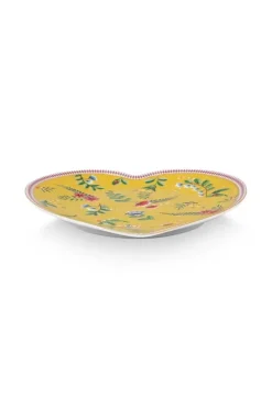 Porzellan Sets|Pip Studio La Majorelle Set/2 Herz Form Teller Gelb