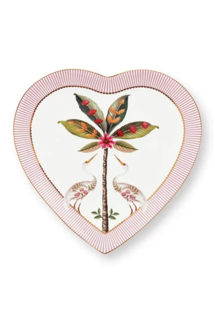 Frühstücksteller|Pip Studio La Majorelle Set/2 Herz Form Teller Rosa