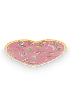 Frühstücksteller|Pip Studio La Majorelle Set/2 Herz Form Teller Rosa