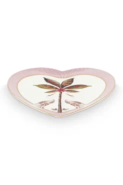 Frühstücksteller|Pip Studio La Majorelle Set/2 Herz Form Teller Rosa