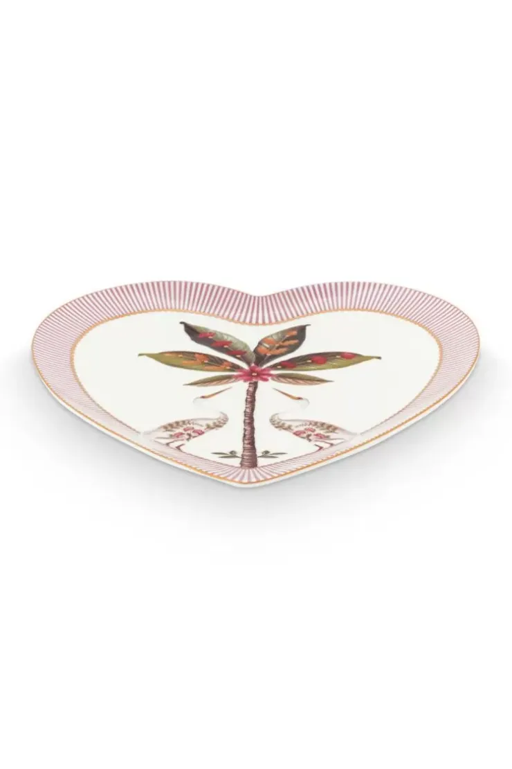 Frühstücksteller|Pip Studio La Majorelle Set/2 Herz Form Teller Rosa