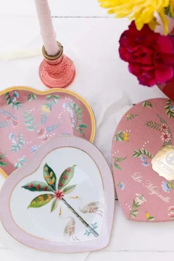 Frühstücksteller|Pip Studio La Majorelle Set/2 Herz Form Teller Rosa
