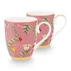 Porzellan Sets|Pip Studio La Majorelle Set/2 Tassen Gross Rosa