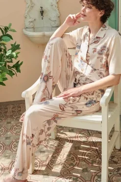 Hosen|Pip Studio Lange Hose Cece Fiore Weis