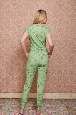 Hosen|Pip Studio Lange Hose Kawai Flower Hell Grun