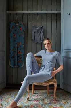 Hosen|Pip Studio Lange Hose Little Sumo Stripe Kobalt Blau