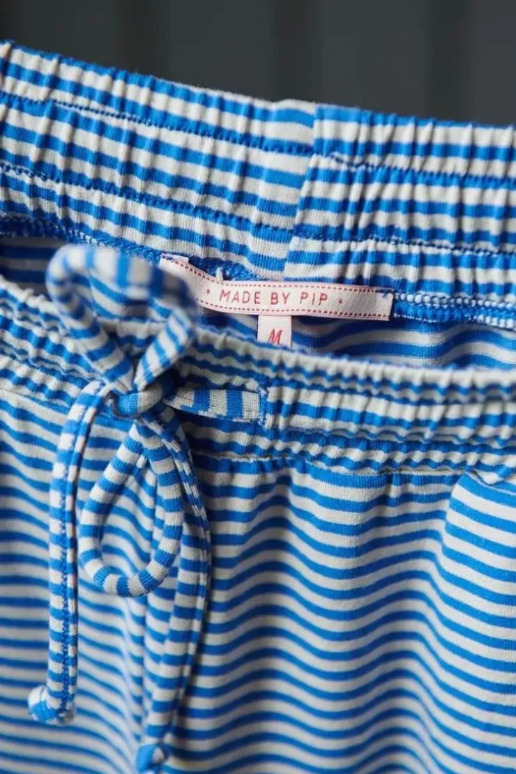 Hosen|Pip Studio Lange Hose Little Sumo Stripe Kobalt Blau