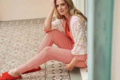 Hosen|Pip Studio Lange Hose Little Sumo Stripe Koralle Rot