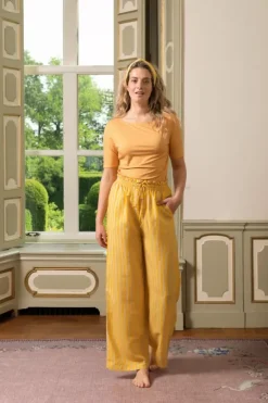 Hosen|Pip Studio Lange Hose Sumo Stripe Gelb
