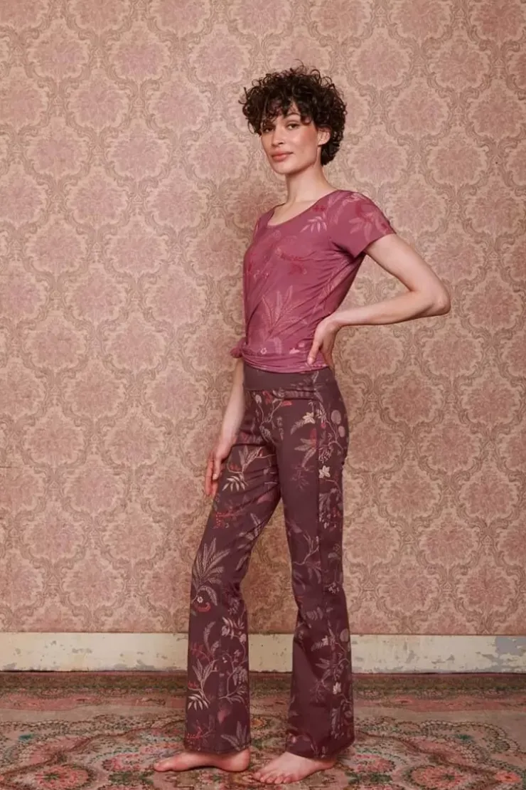 Sporthose|Pip Studio Lange Sport Schlaghose Isola Dunkel Rot