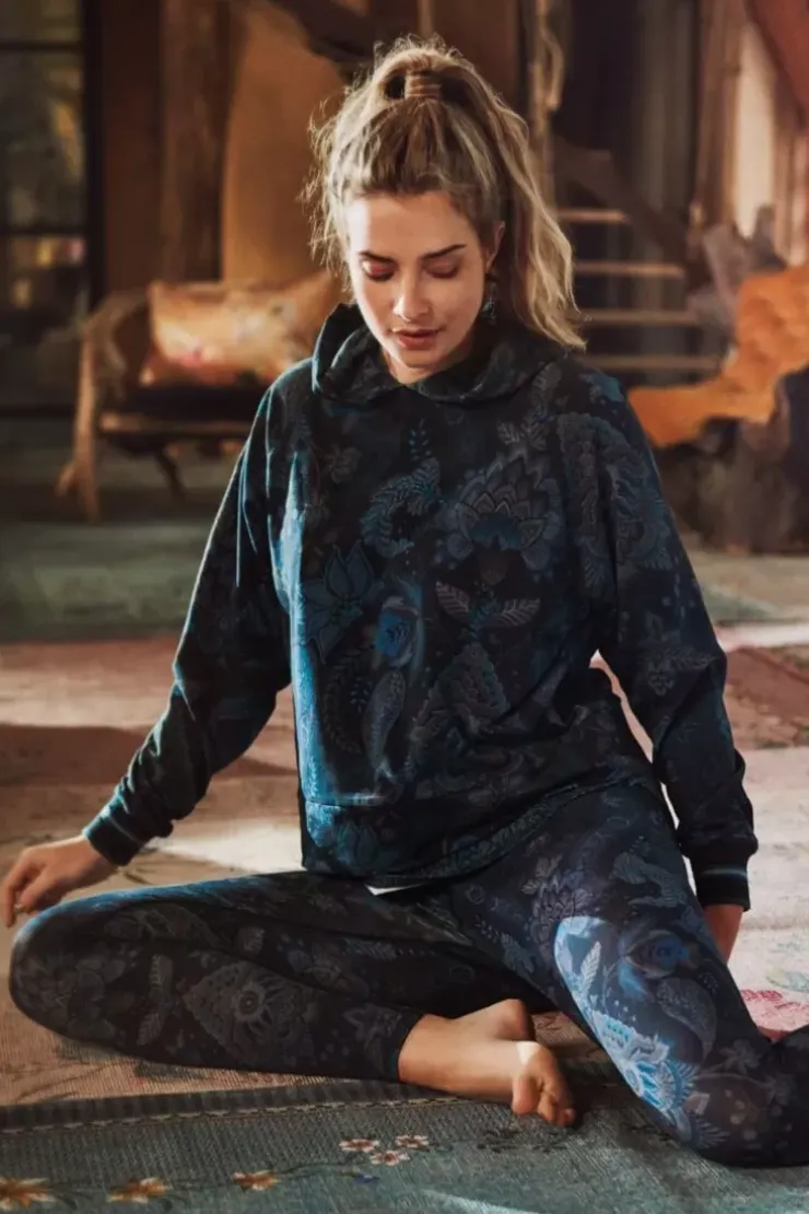Leggings|Pip Studio Lange Sporthose Kyoto Festival Dunkel Blau