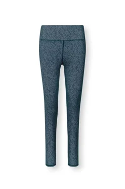 Sporthose|Pip Studio Lange Sporthose Leafy Dots Blau