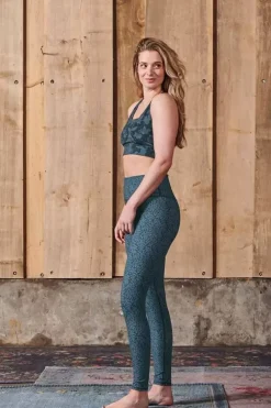 Sporthose|Pip Studio Lange Sporthose Leafy Dots Blau