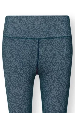 Sporthose|Pip Studio Lange Sporthose Leafy Dots Blau