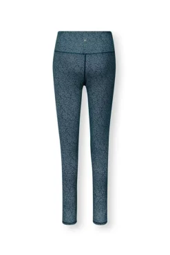 Sporthose|Pip Studio Lange Sporthose Leafy Dots Blau