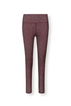 Sporthose|Pip Studio Lange Sporthose Leafy Dots Terra Rot