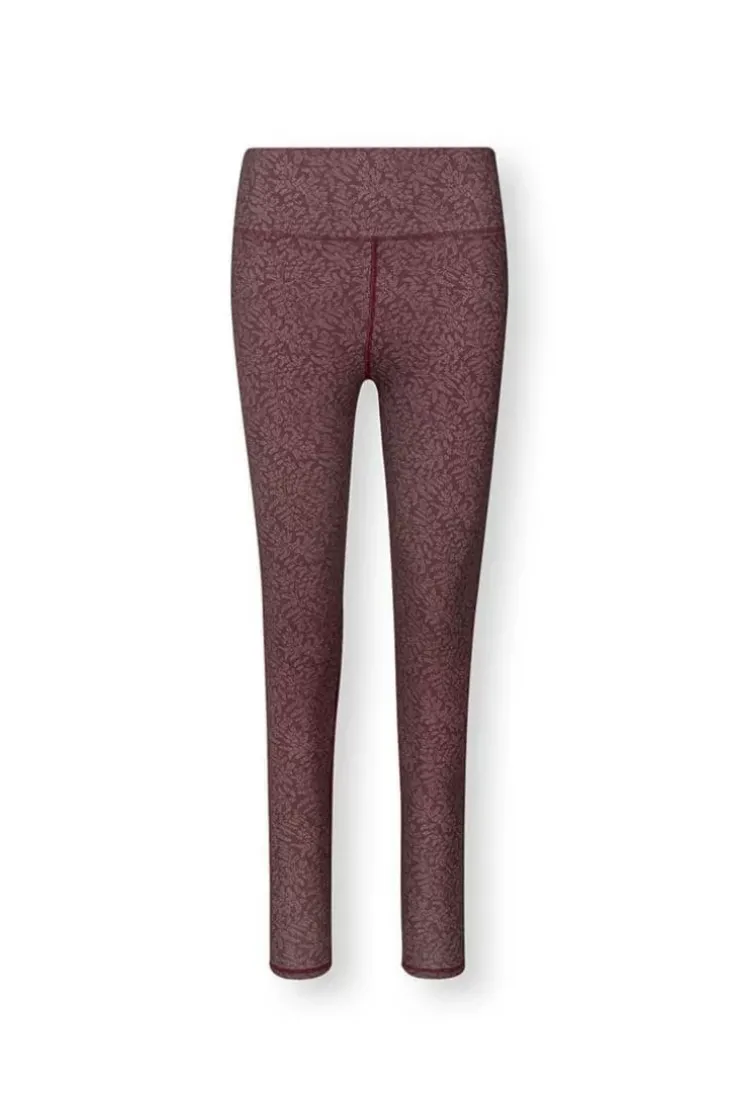 Sporthose|Pip Studio Lange Sporthose Leafy Dots Terra Rot