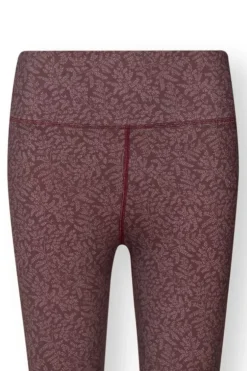Sporthose|Pip Studio Lange Sporthose Leafy Dots Terra Rot
