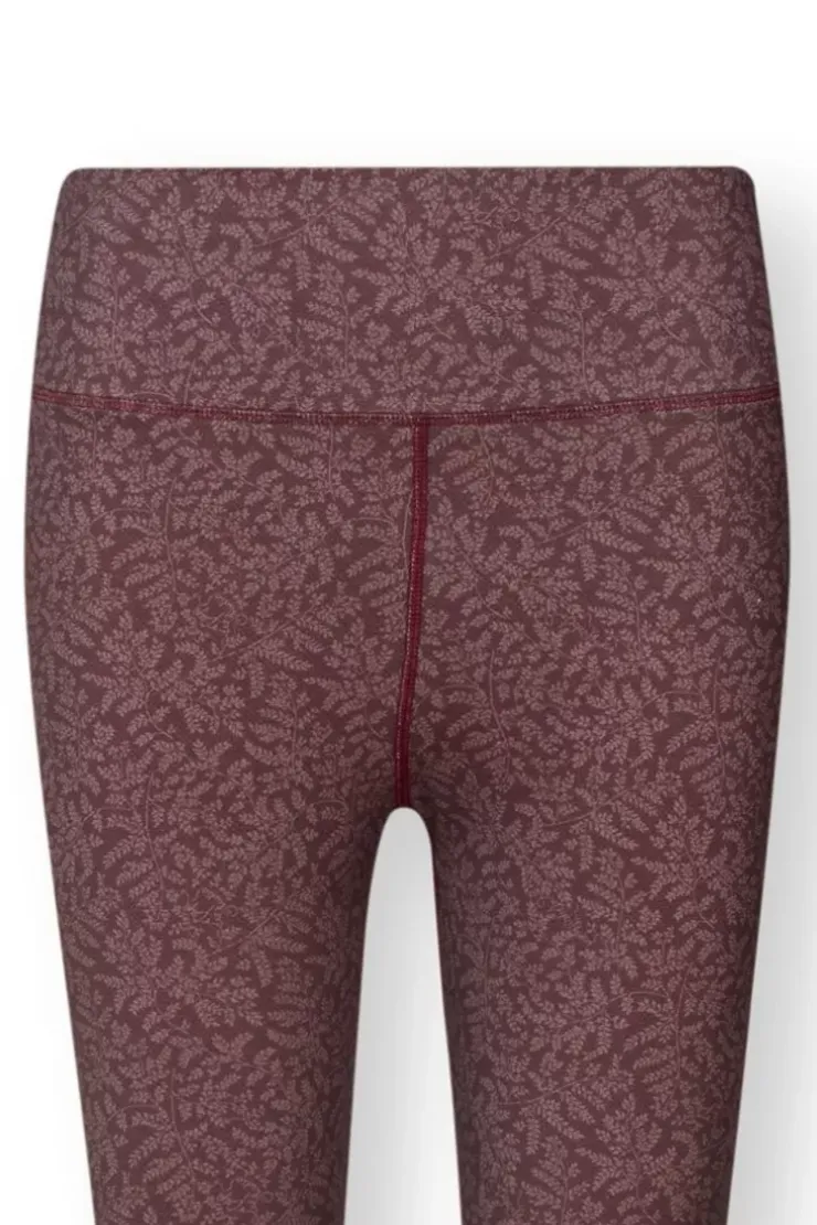 Sporthose|Pip Studio Lange Sporthose Leafy Dots Terra Rot
