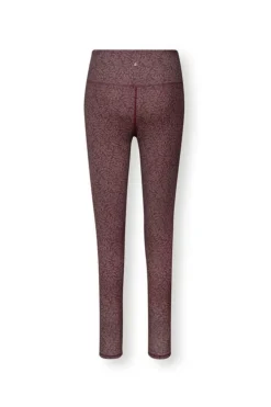 Sporthose|Pip Studio Lange Sporthose Leafy Dots Terra Rot