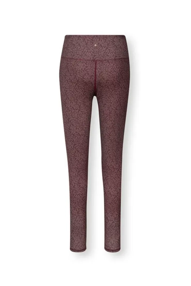 Sporthose|Pip Studio Lange Sporthose Leafy Dots Terra Rot