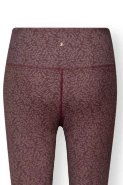 Sporthose|Pip Studio Lange Sporthose Leafy Dots Terra Rot