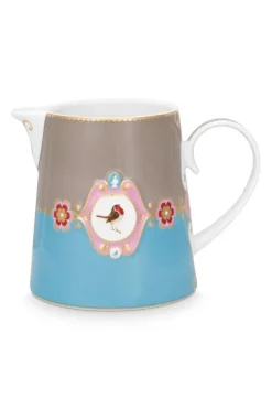 Milchkännchen|Pip Studio Love Birds Kanne Gross Blau/Khaki